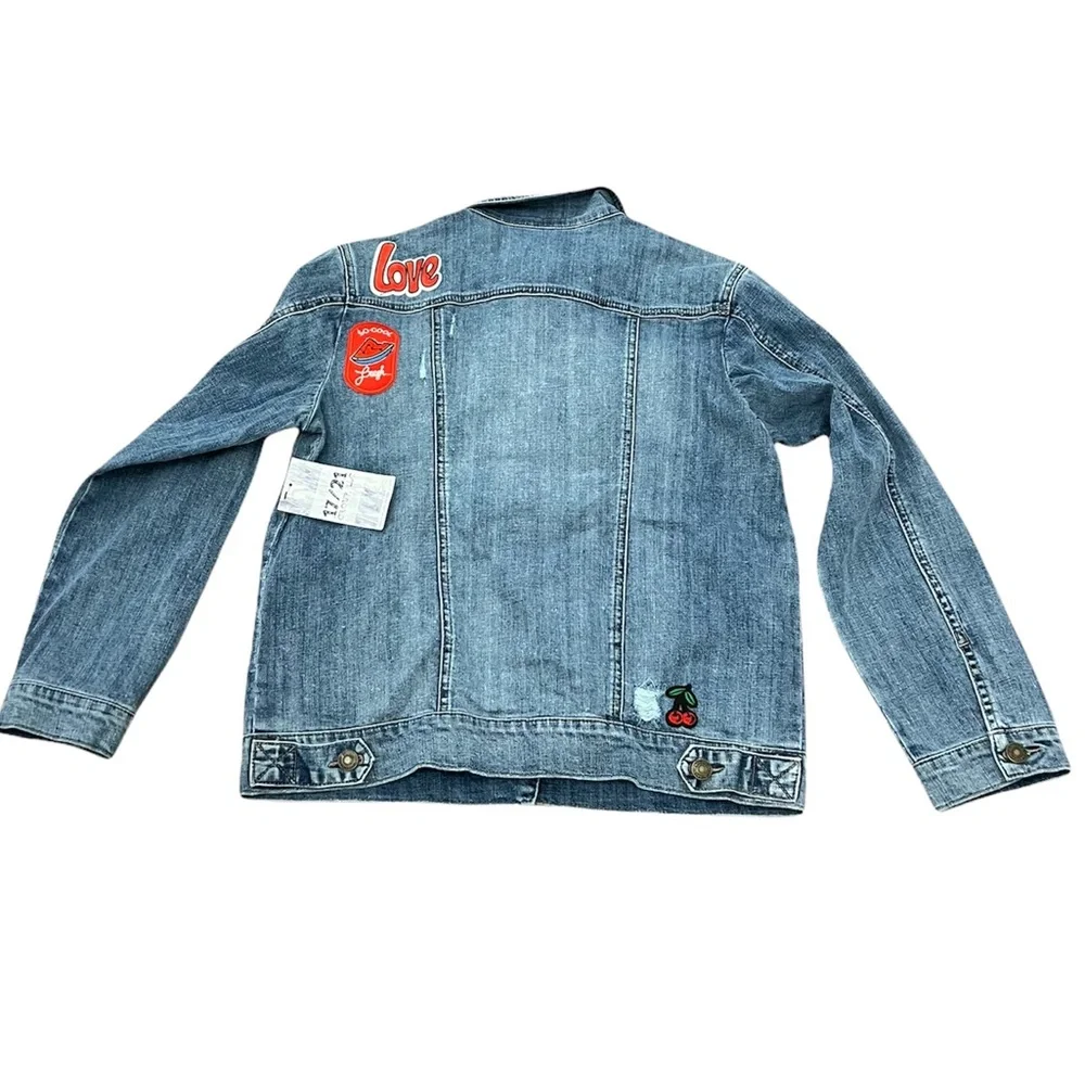 Denim Jean Jacket**Embroidered Appliqué**Med $278 - Picture 2 of 4